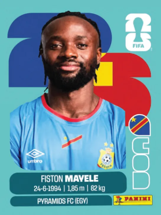 Figurinha COD18 — República Democrática do Congo